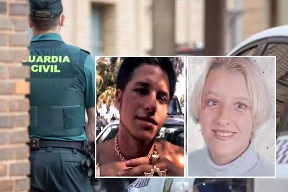 Fondo de la Guardia Civil con las imágenes de 'El Rafita' y Sandra Palo