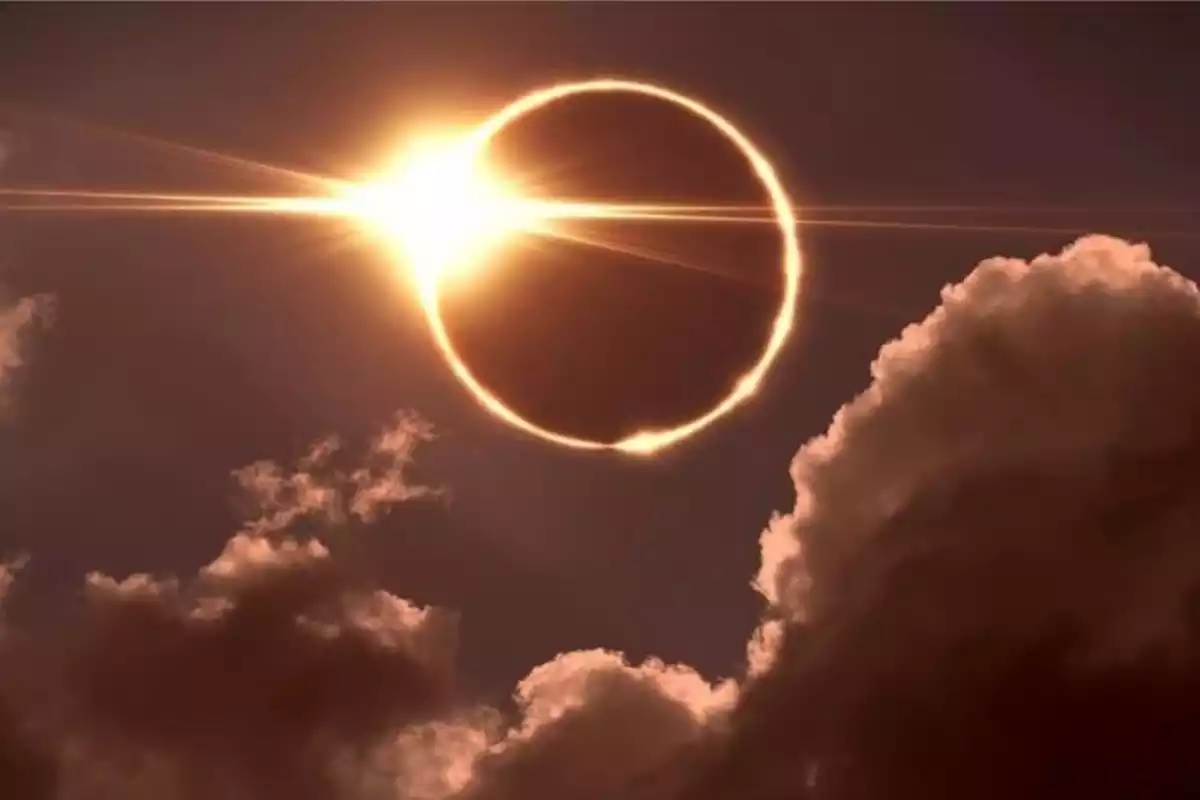 Imagen de un eclipse anular de Sol