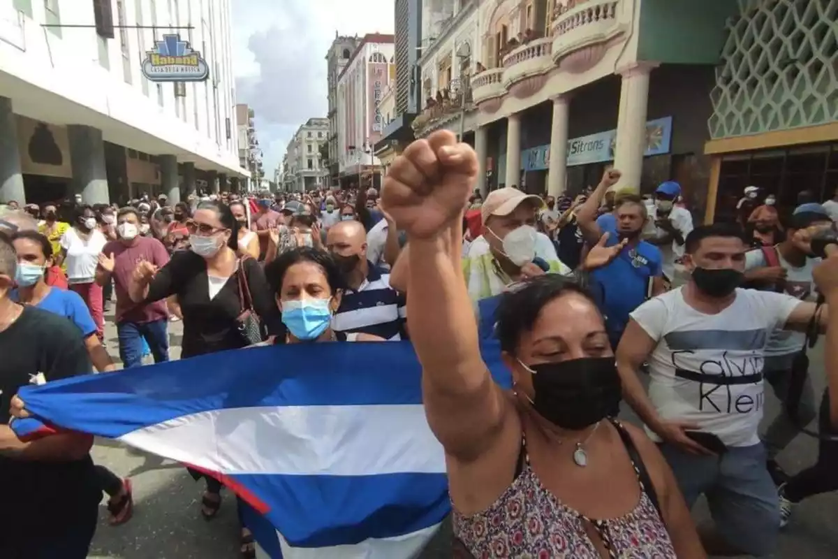 Protesta en Cuba (11/07/2021).