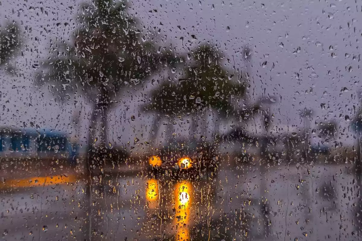 Imagen de un día de lluvia en Fuengirola, Málaga