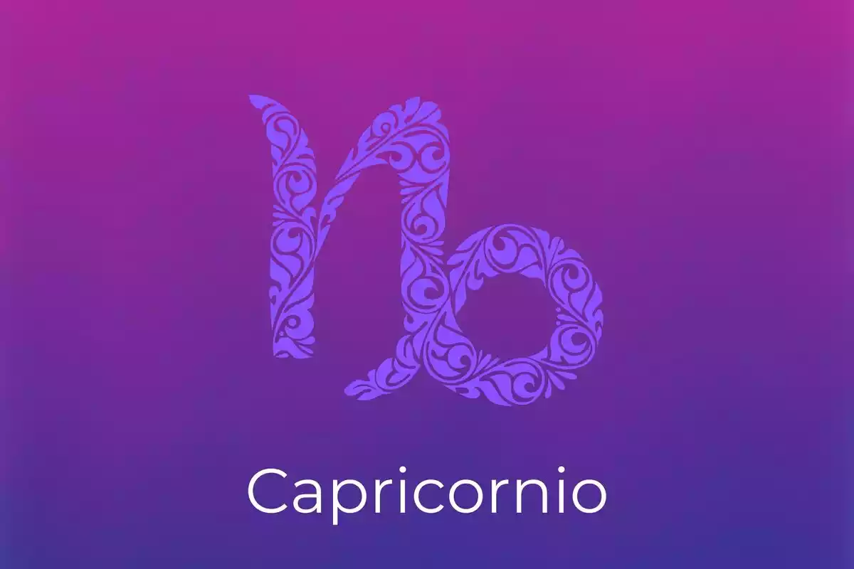Logo Capricornio en fondo lila