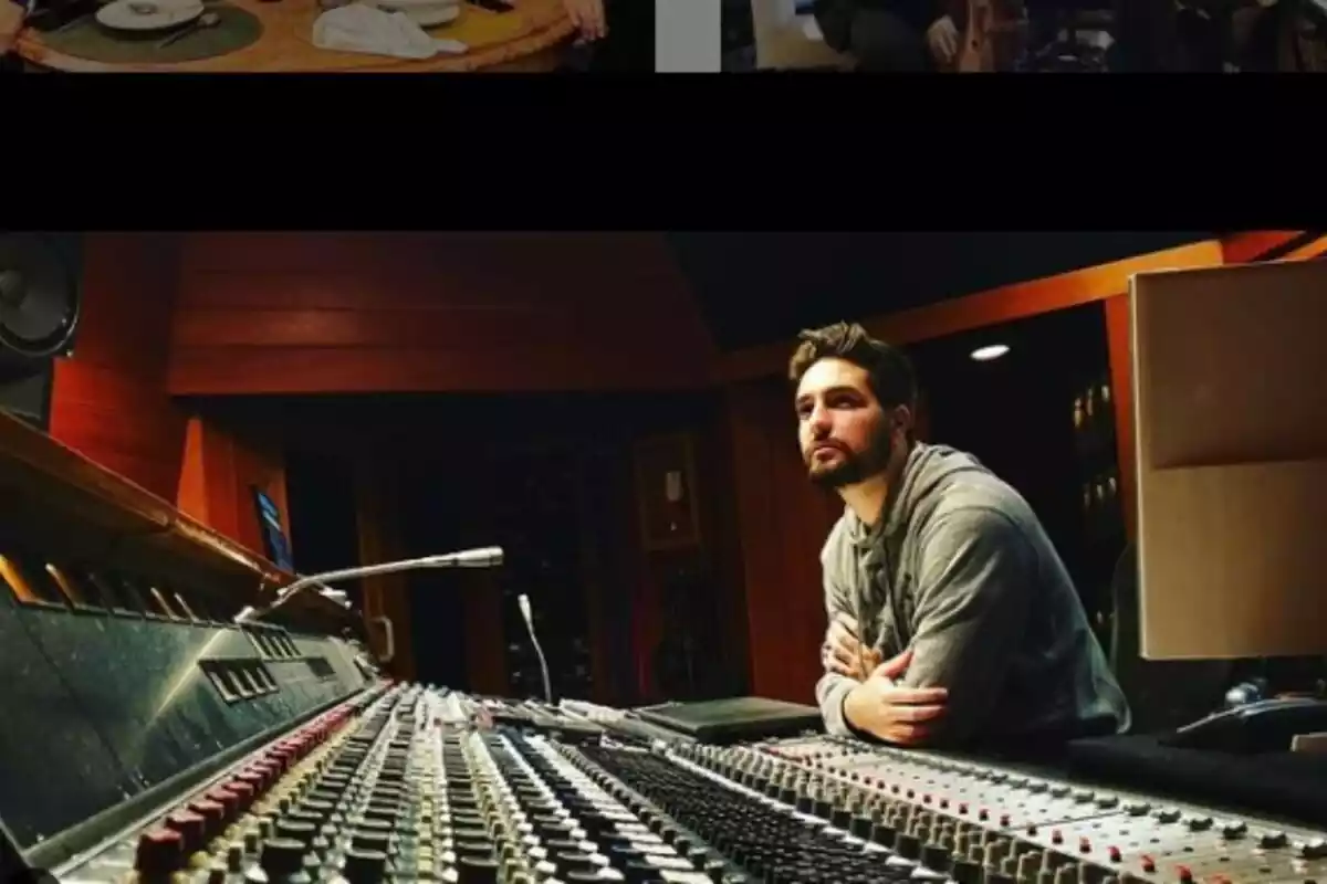 Emilio Esteban en un estudio de grabación