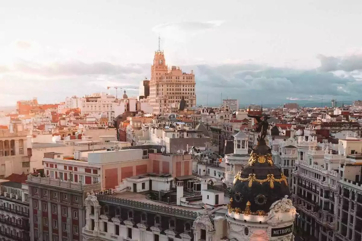 Vista aérea de la ciudad de Madrid