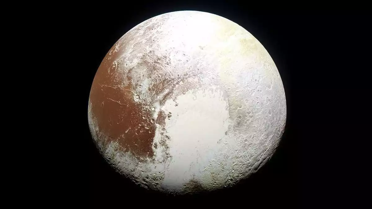 Imagen de Plutón, el planeta enano más allá de Neptuno