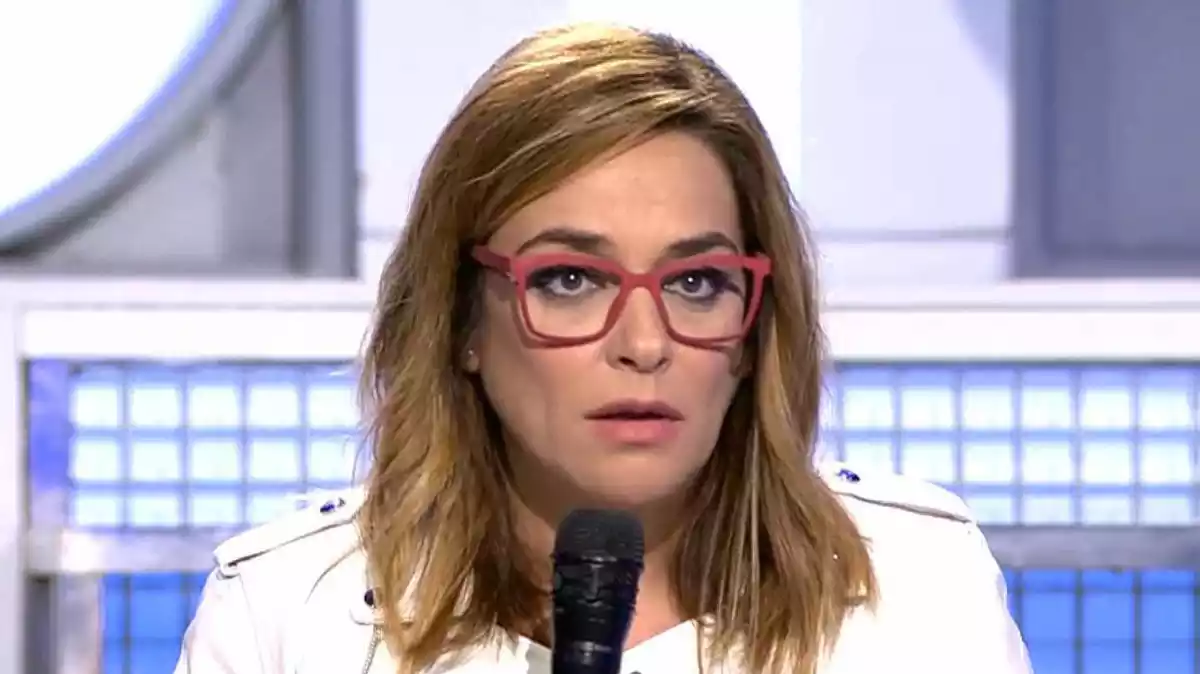 Toñi Moreno en el plató de 'Mujeres, hombres y viceversa' en Cuatro, el 3 de diciembre de 2019