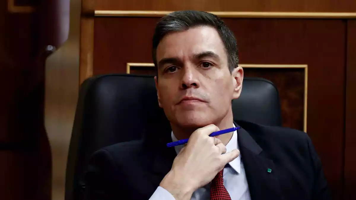 Pedro Sánchez durante la sesión del Congreso para alargar el estado de alarma el pasado 25 de marzo