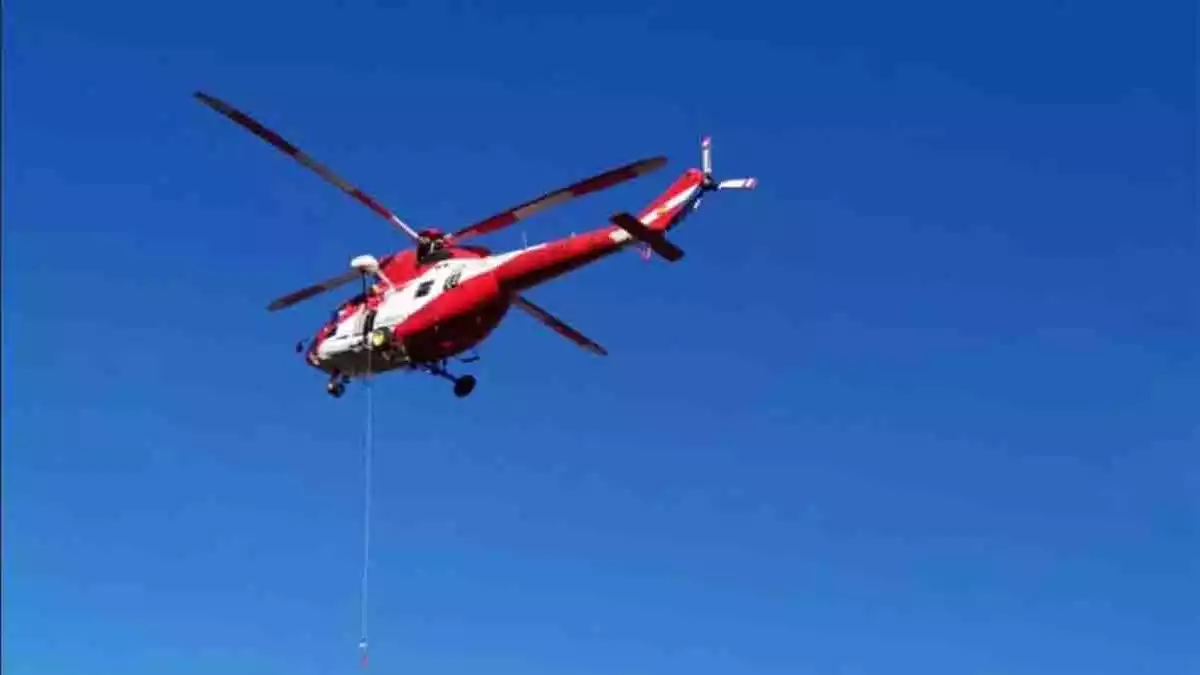 Helicóptero de rescate del 112 Canarias, el 9 de febrero de 2020